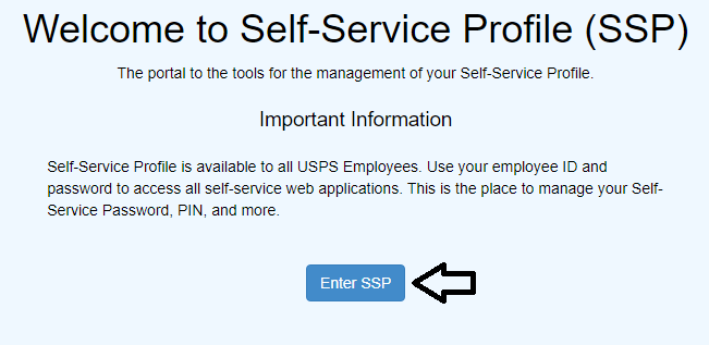 create ssp password for new usps employee