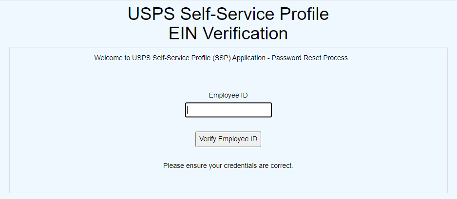 enter required details to verify usps liteblue password